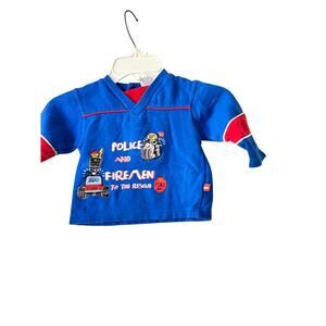 Lego Sweatshirt 6/9 months boy Police and Fireman Y2K